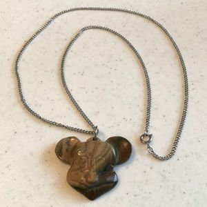 Mickey Mouse on Silver Tone Necklace Unbranded